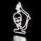 15" White LED Neon Style Skeleton Halloween Window Silhouette